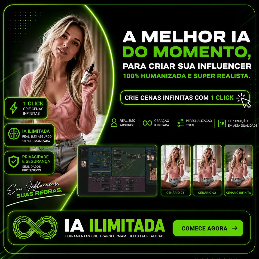 CONFYUI: IA ILIMITADA PARA CRIAR INFLUENCERS COM 1 CLICK