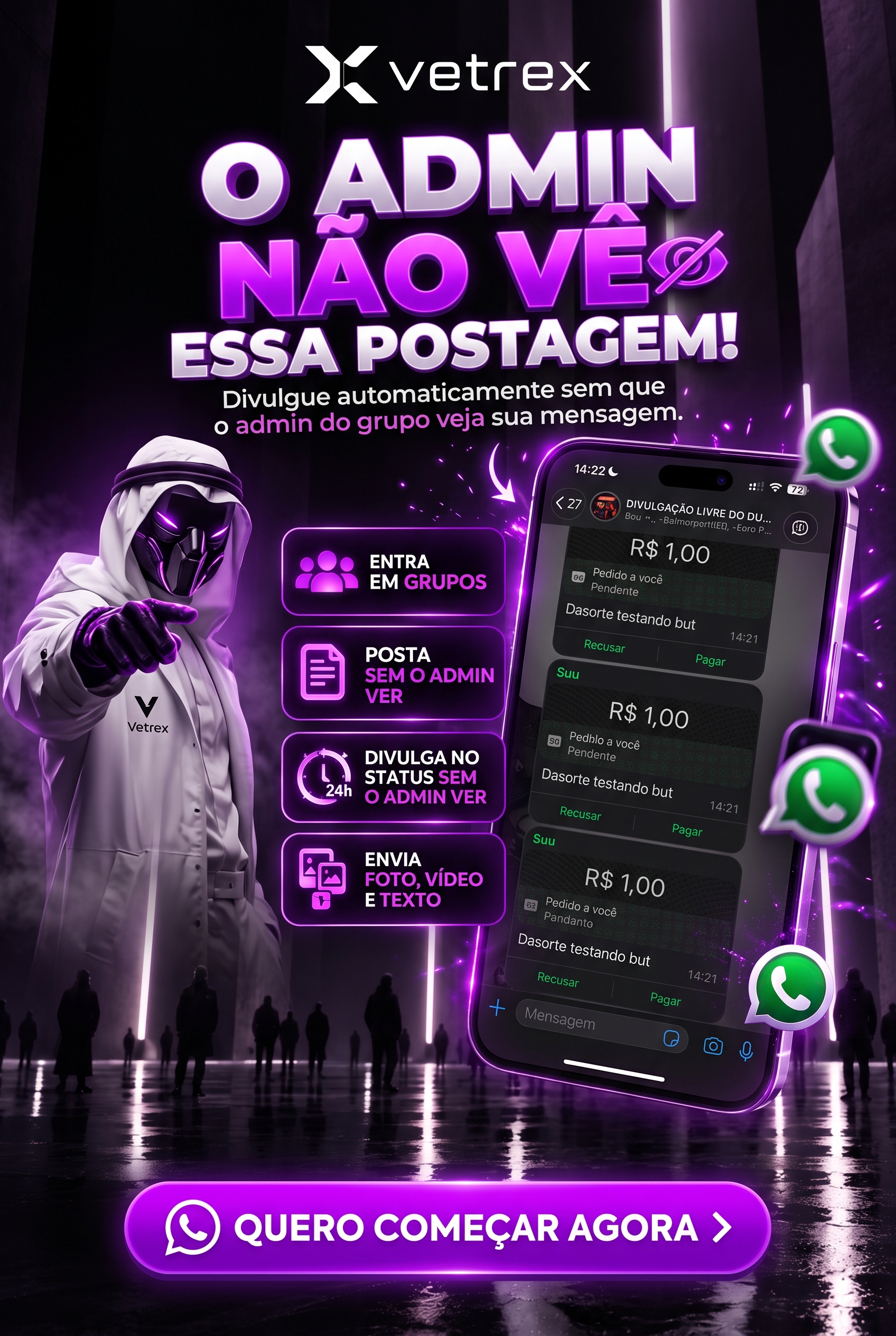 Divulgação Invisível no WhatsApp🃏